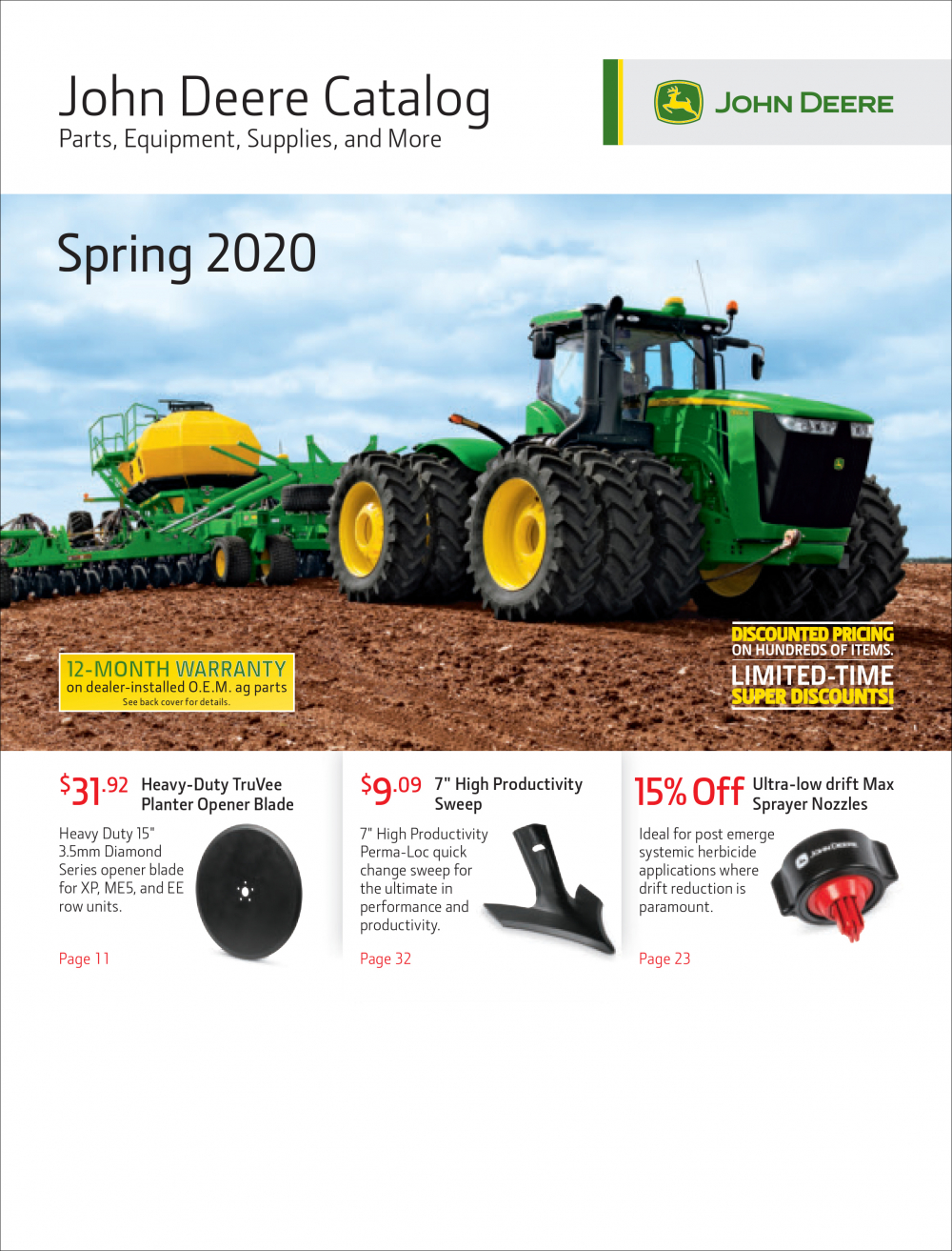John Deere Parts Catalog Spring 2020 