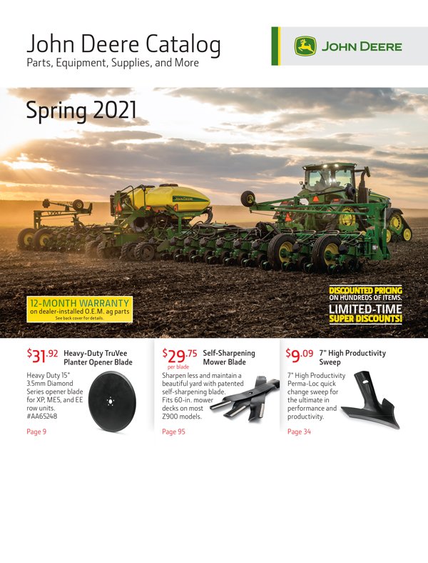 John Deere Parts Catalog | Spring 2021
