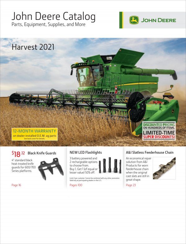 John Deere Parts Catalog | Fall 2021