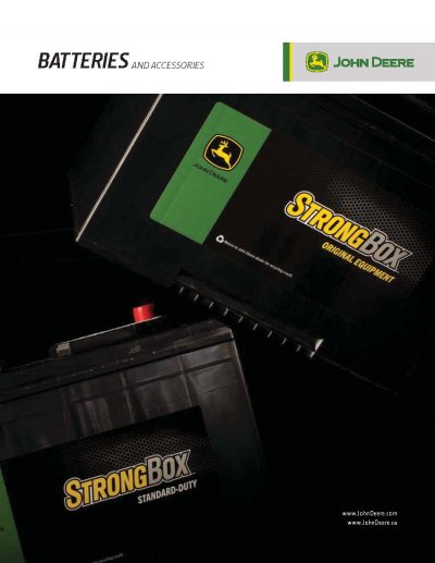 John Deere Battery - Charging - Testing Literature