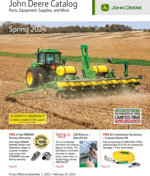 John Deere Spring Parts Catalog 2024